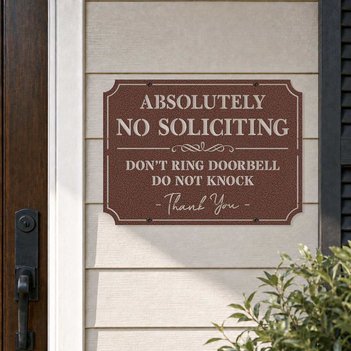 Absolutely No Soliciting Sign