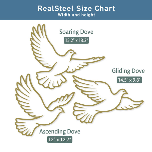 Flying Doves Metal Wall Art