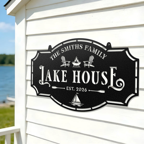 Lake House Monogram - Custom Cabin & Lake House Decor