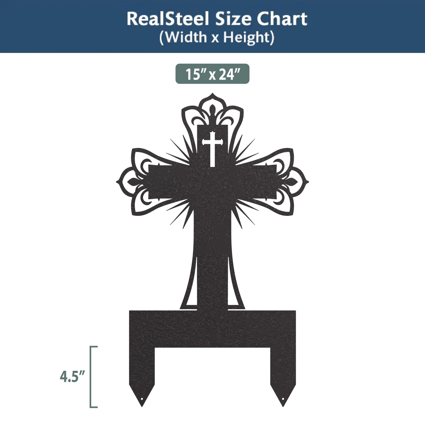 Memorial Cross Grave Marker - RealSteel Center