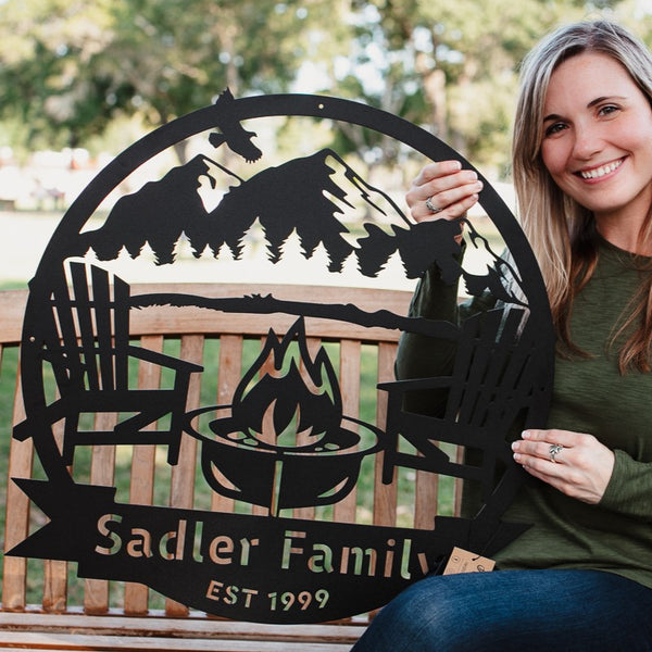 Personalized Campfire Monogram