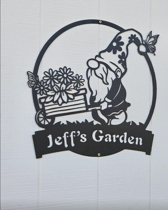 Garden Gnome Monogram Wall Art - RealSteel Center