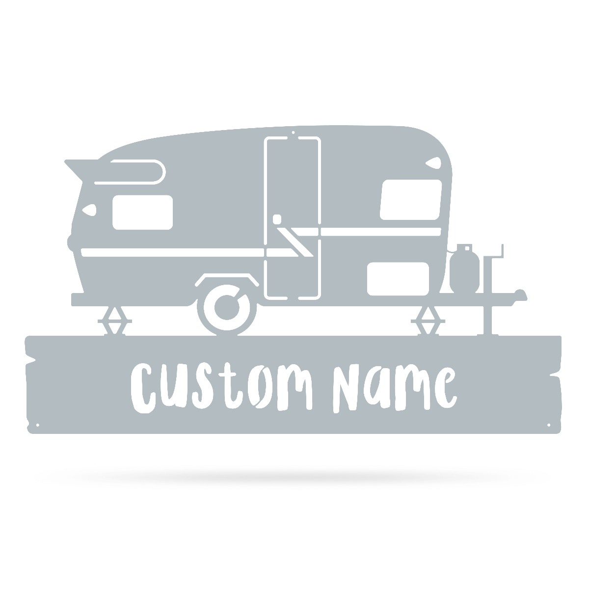 Camper Monogram 11"x20" / Textured Silver - RealSteel Center