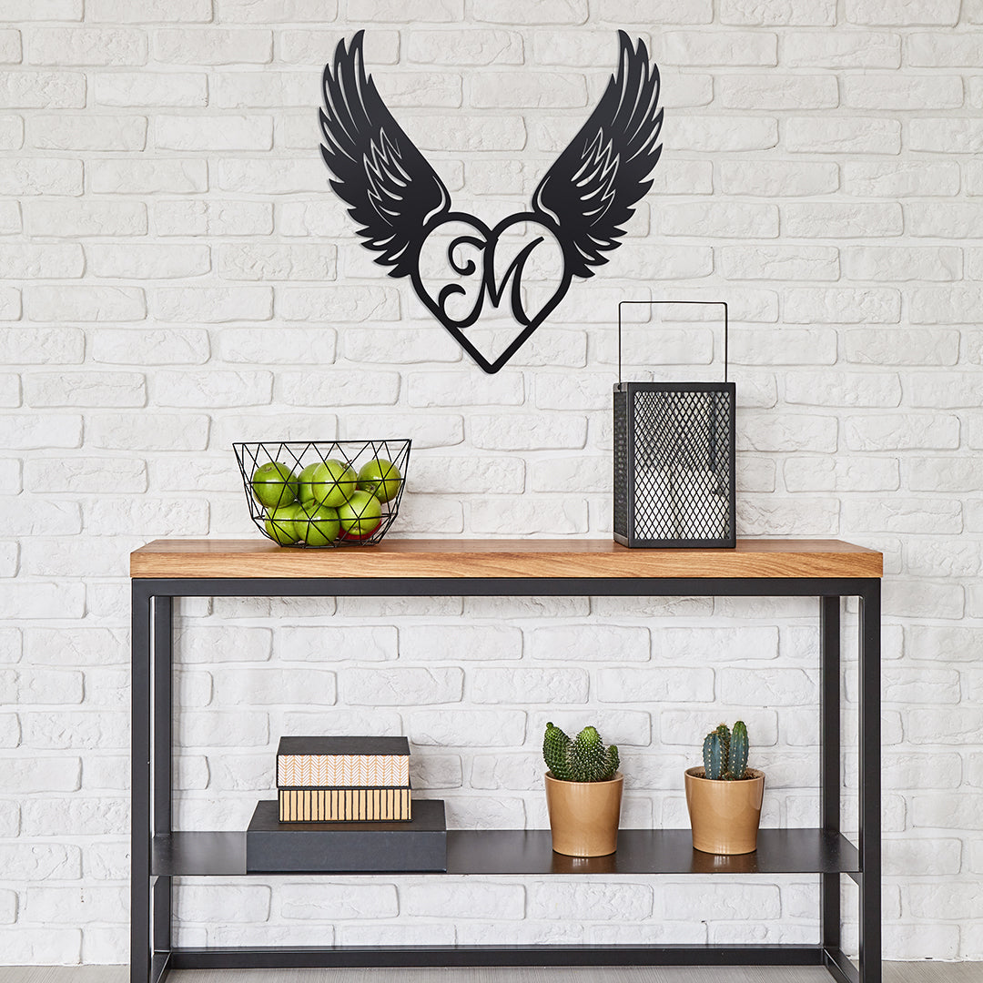 Heart with Angel Wings Monogram - RealSteel Center