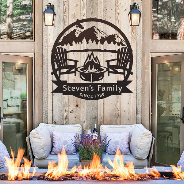 Personalized Campfire Monogram