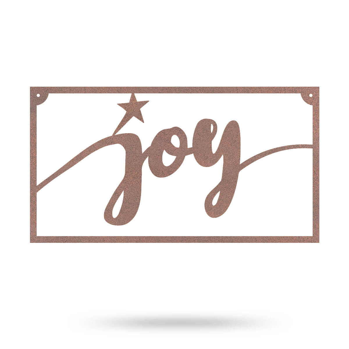 Joy Metal Sign 8"x15" / Rust - RealSteel Center