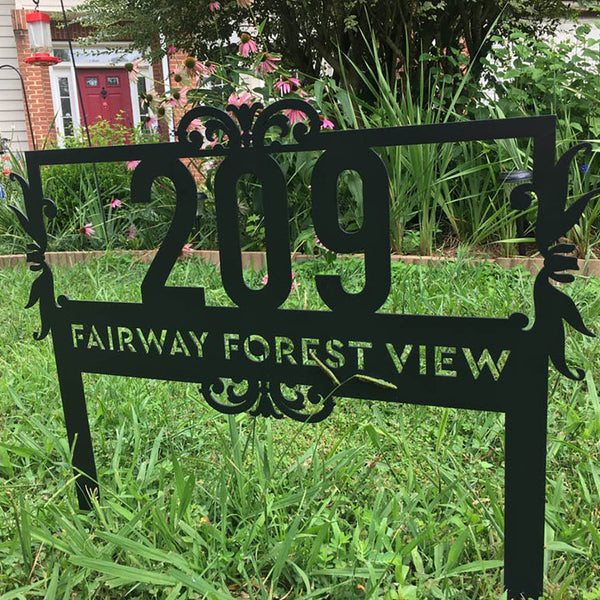 Lawn Address Monogram – Personalized and Practical Address Sign - RealSteel Center