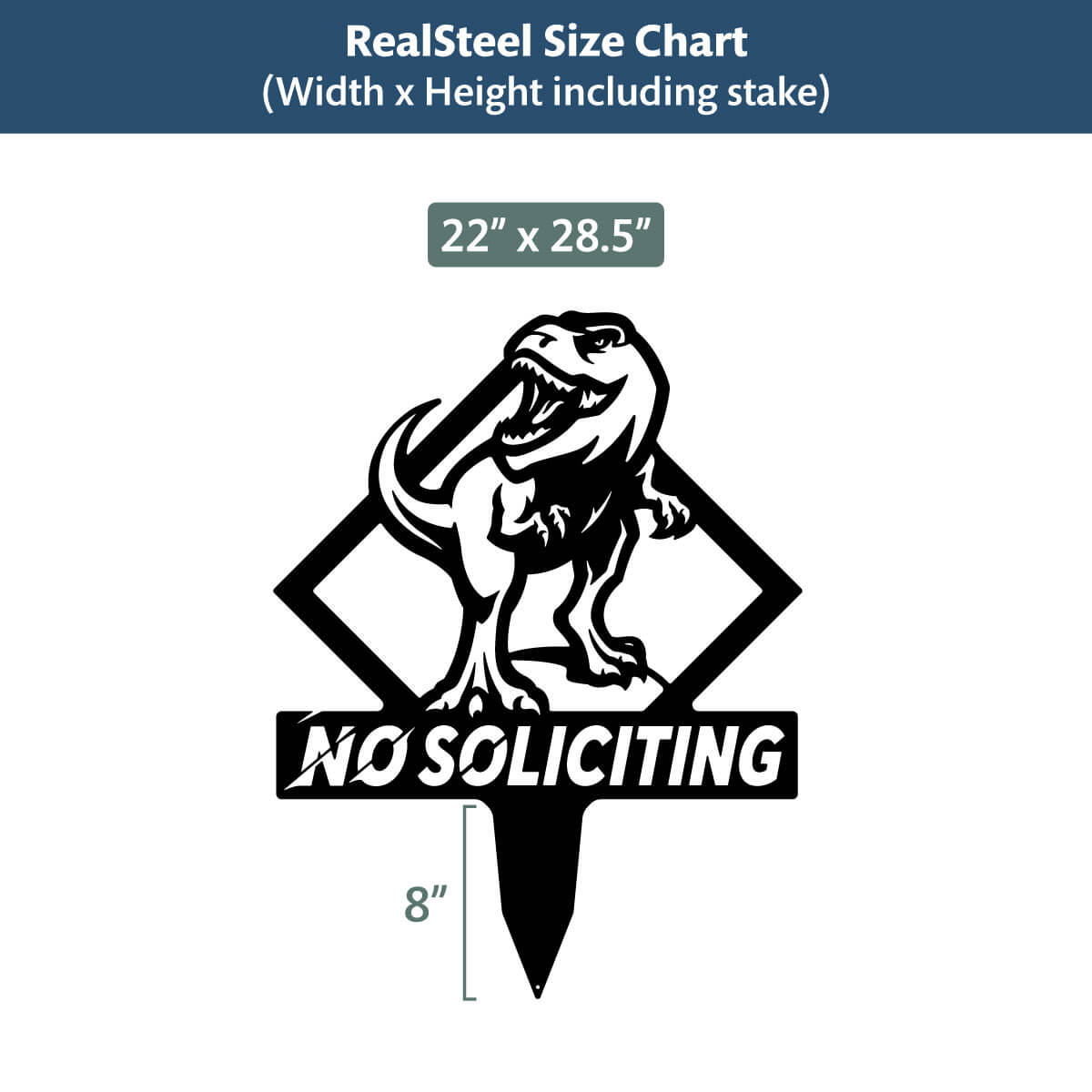 Garden Art - No Soliciting T-Rex - RealSteel Center