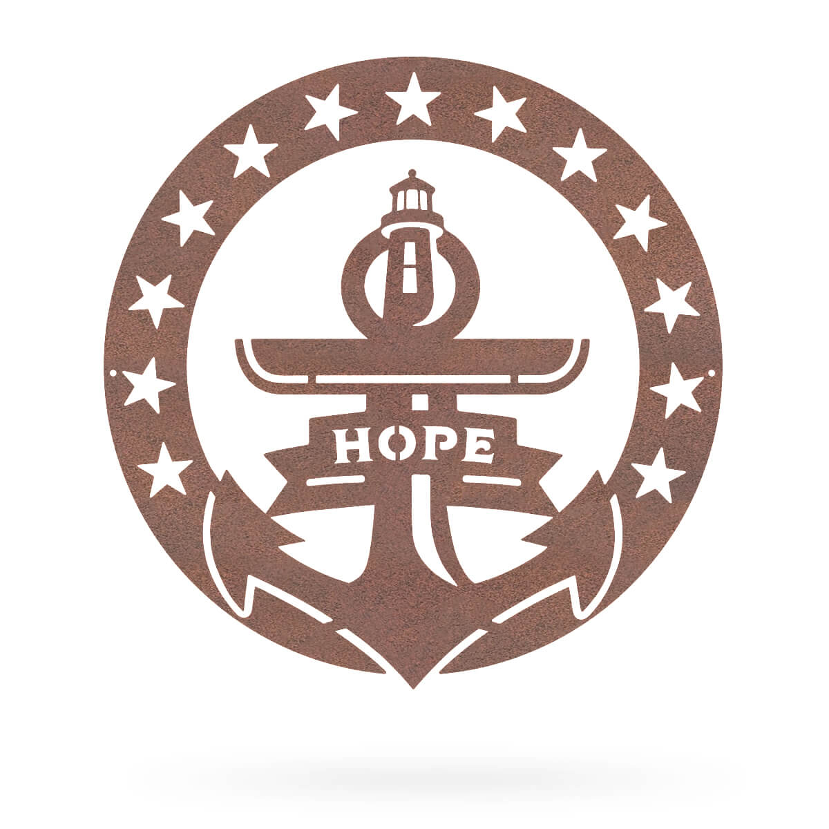 Rhode Island Hope Wall Décor 14" / Rust - RealSteel Center