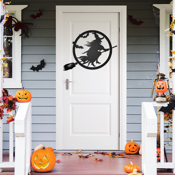 Halloween Witch Riding Broom