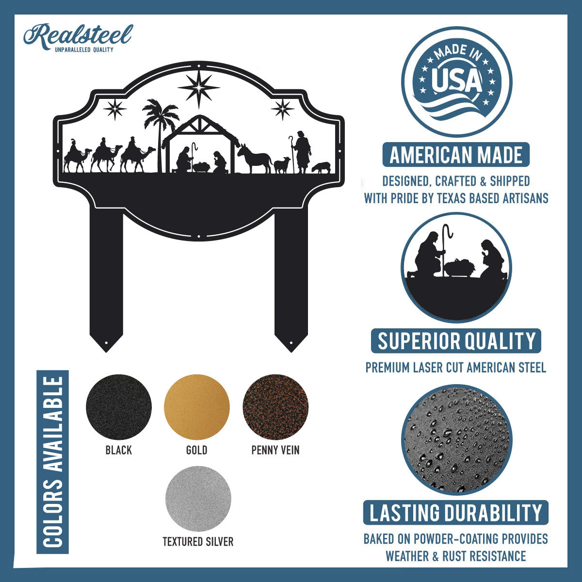 Peace on Earth Nativity Monogram - RealSteel Center