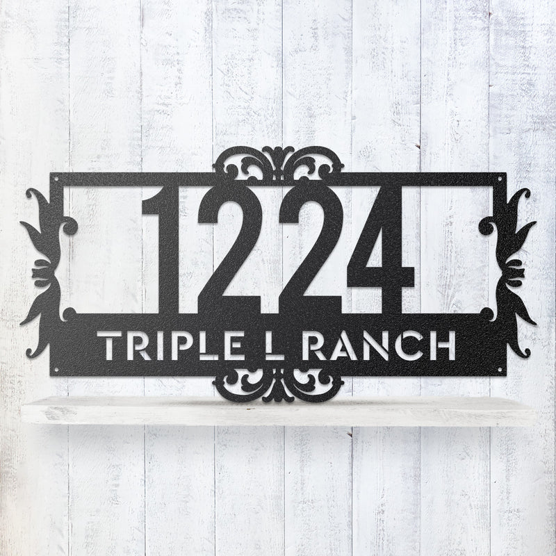 2 Line Address Monogram - Made from High Quality Real USA Steel ...