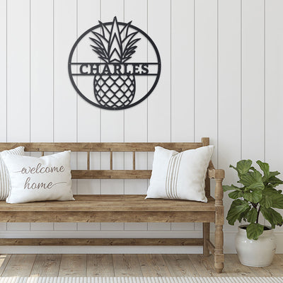 Personalized Last Name Pineapple Monogram  - RealSteel Center