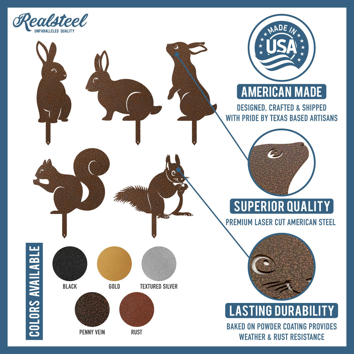 Garden Art - Animals 5 Pack - RealSteel Center