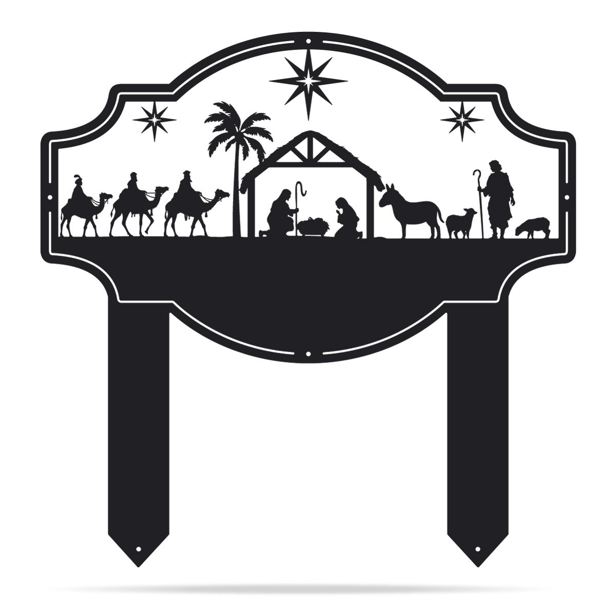 Peace on Earth Nativity Monogram Black - RealSteel Center
