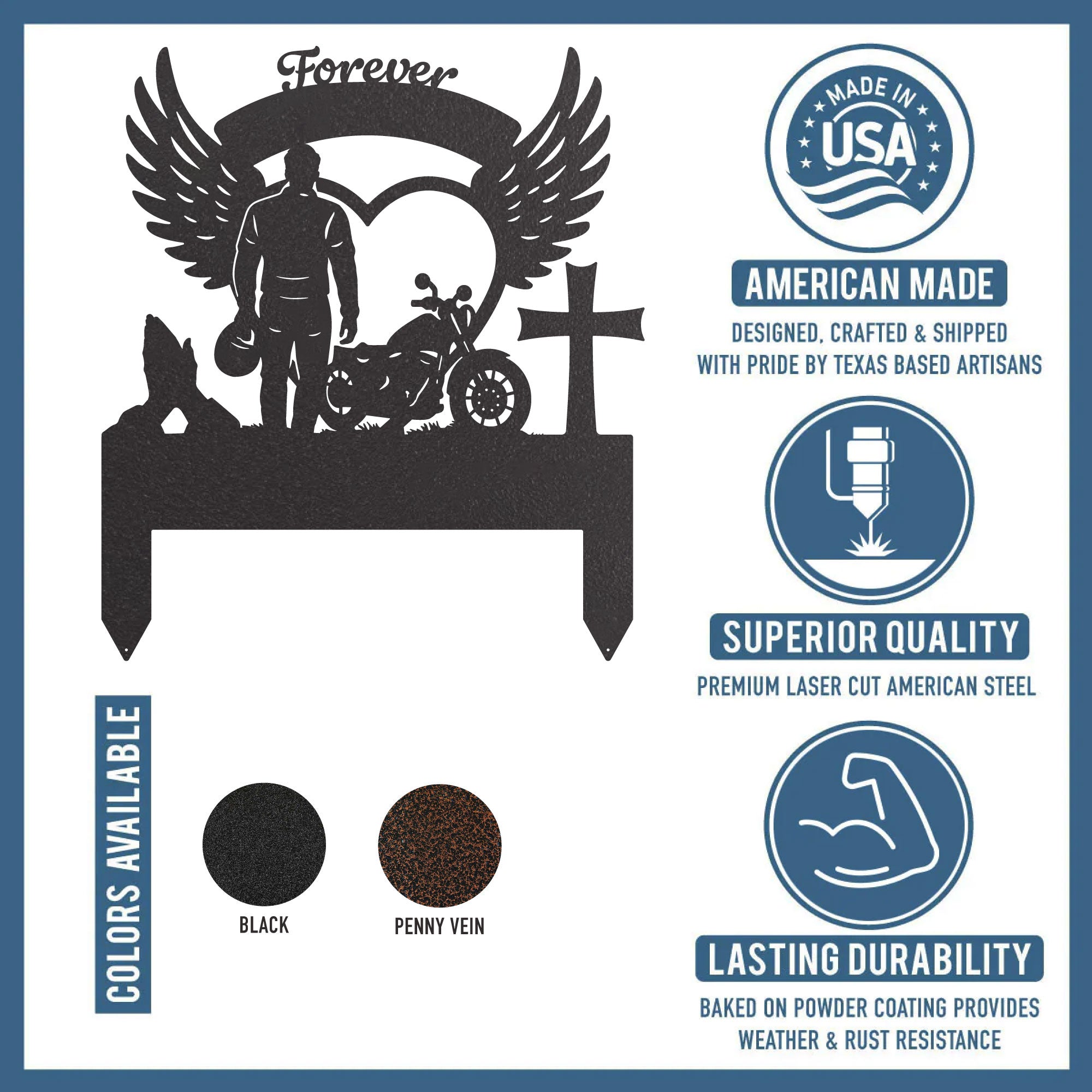 Memorial Stakes - Ride Forever Metal Memorial Sign - RealSteel Center