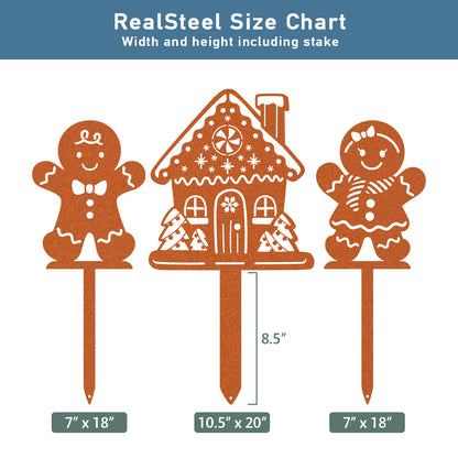 Gingerbread Garden Stakes – Set of 3