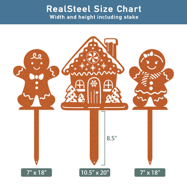 Gingerbread Garden Stakes – Set of 3