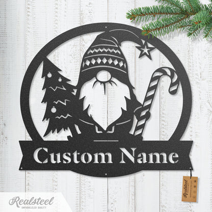 Christmas Gnome Monogram Wall Art  - RealSteel Center