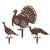 Garden Art - Rustic Turkey Garden Stakes Assorted / Penny Vein - RealSteel Center