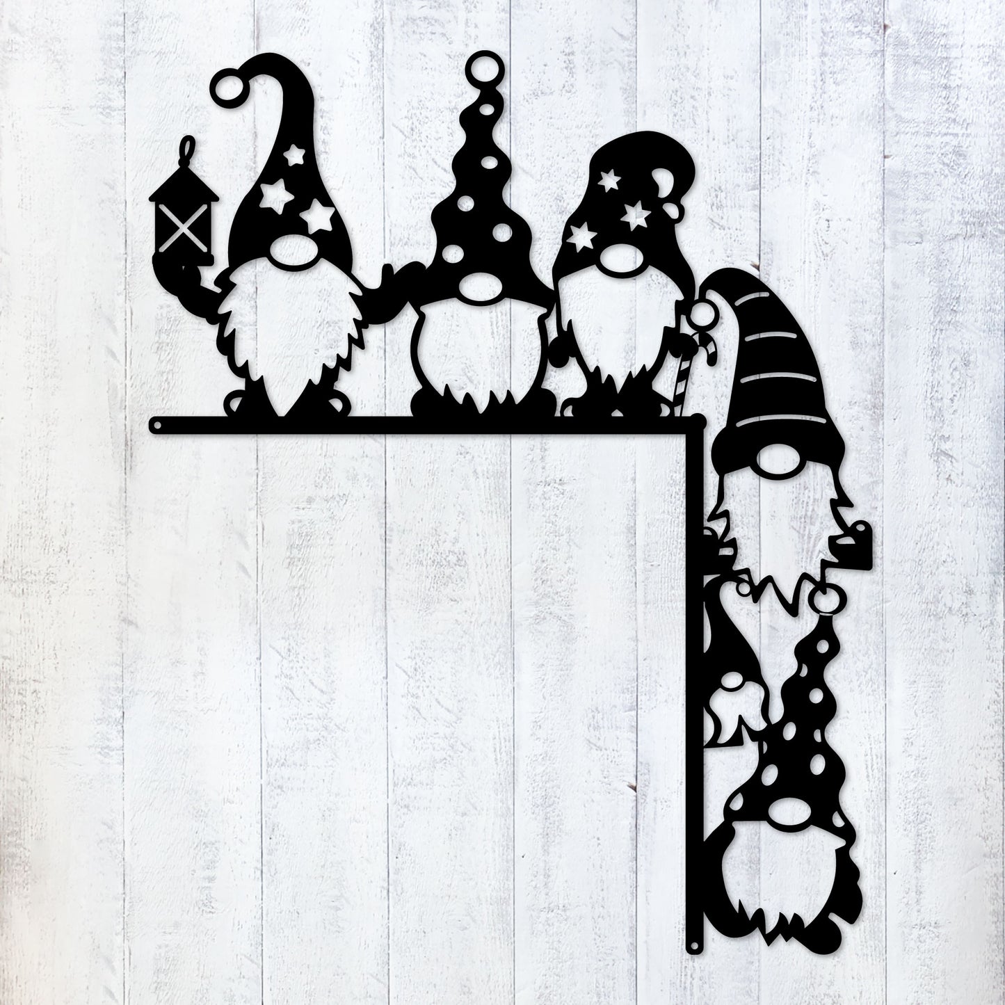 Christmas Door Corner Decor Christmas Gnome 1 / Black - RealSteel Center