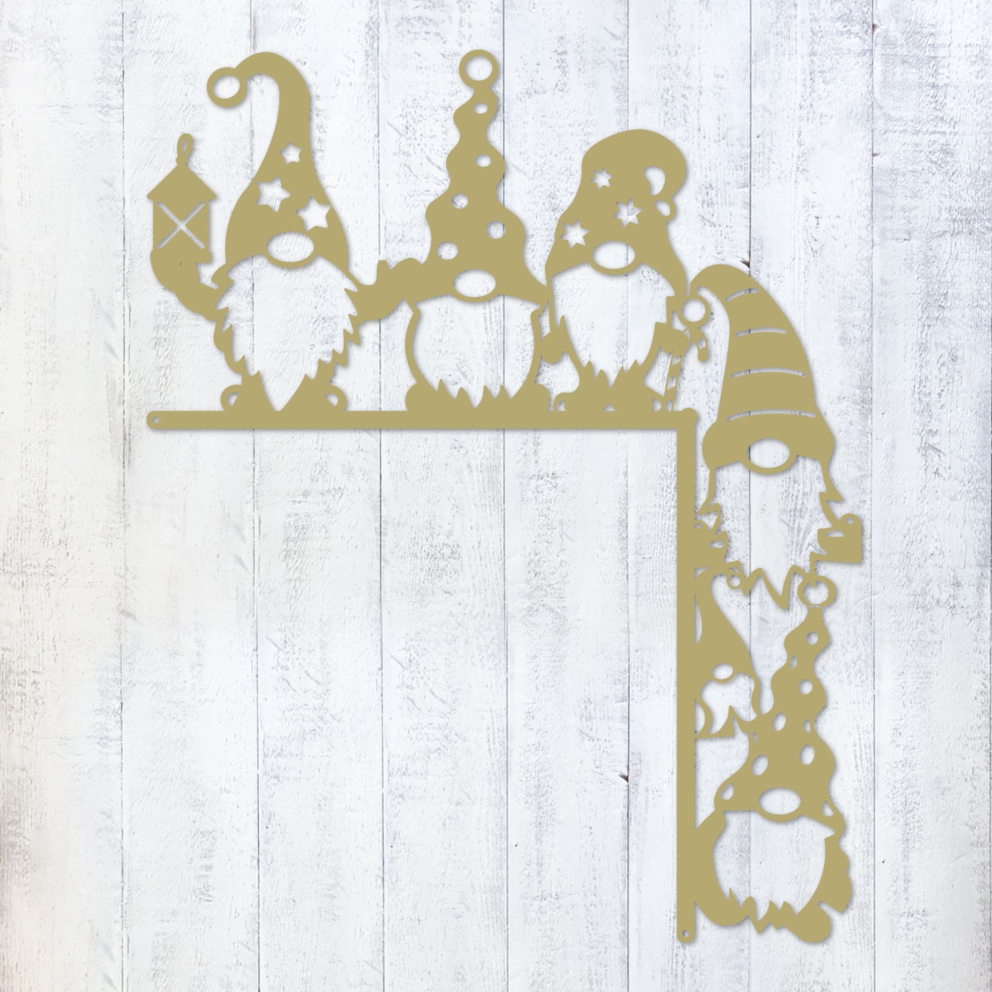 Christmas Door Corner Decor Christmas Gnome 1 / Gold - RealSteel Center