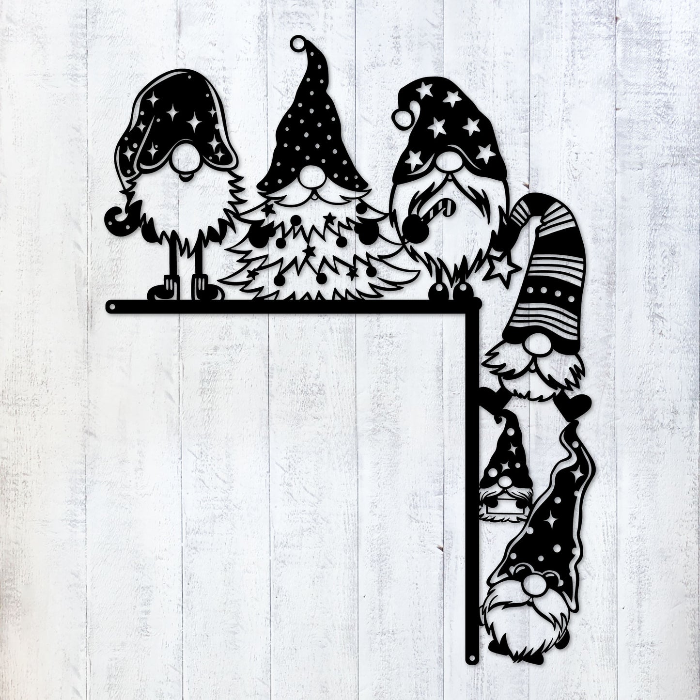 Christmas Door Corner Decor Christmas Gnome 2 / Black - RealSteel Center