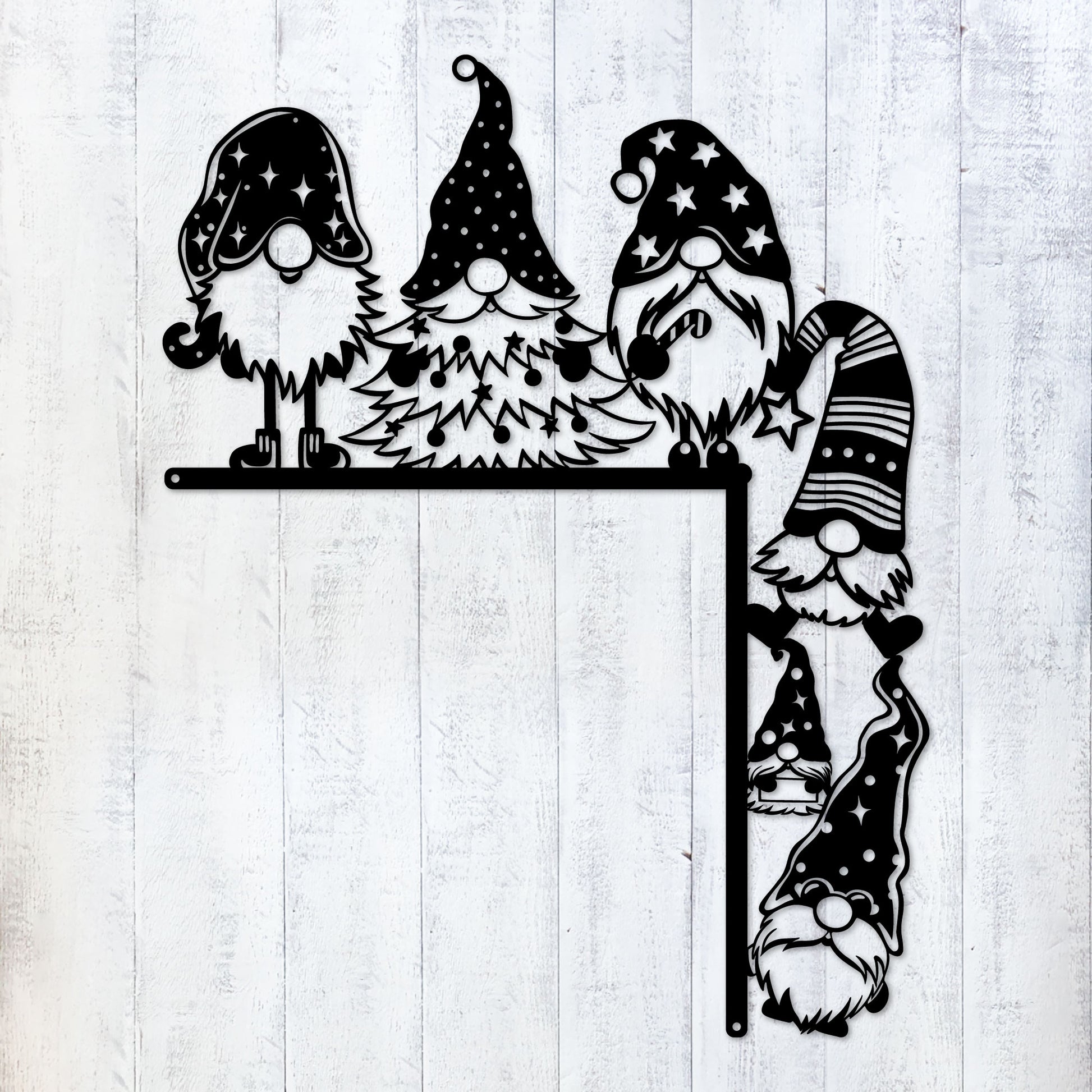 Christmas Door Corner Decor Christmas Gnome 2 / Black - RealSteel Center