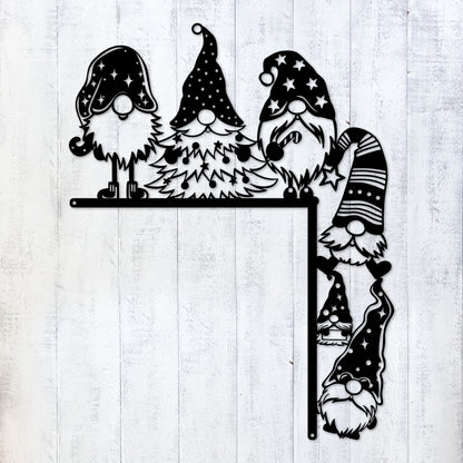 Christmas Door Corner Decor Christmas Gnome 2 / Black - RealSteel Center