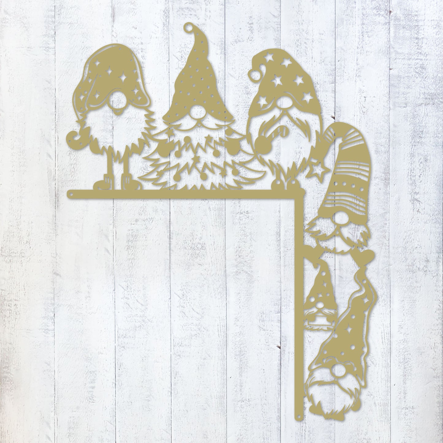 Christmas Door Corner Decor Christmas Gnome 2 / Gold - RealSteel Center