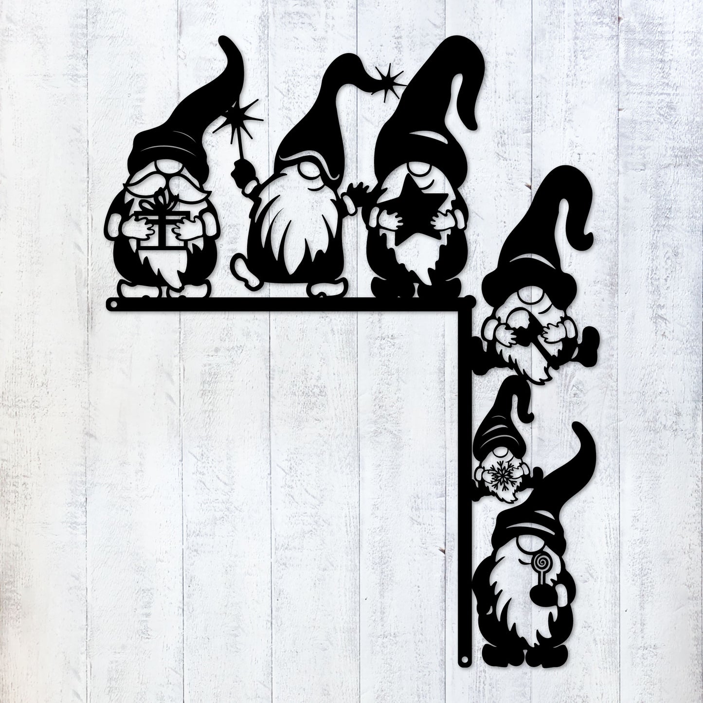 Christmas Door Corner Decor Christmas Gnome 3 / Black - RealSteel Center