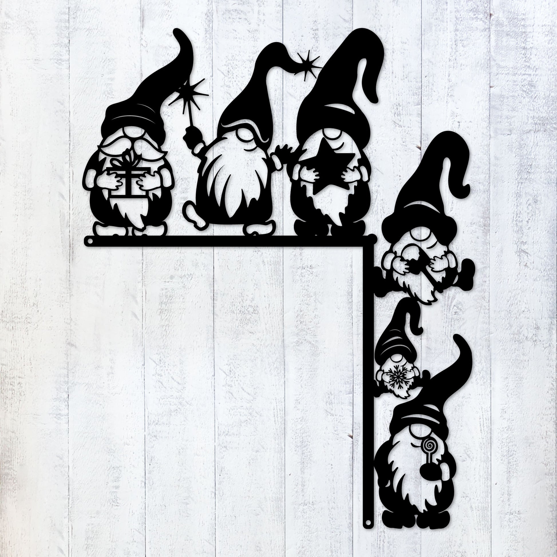 Christmas Door Corner Decor Christmas Gnome 3 / Black - RealSteel Center