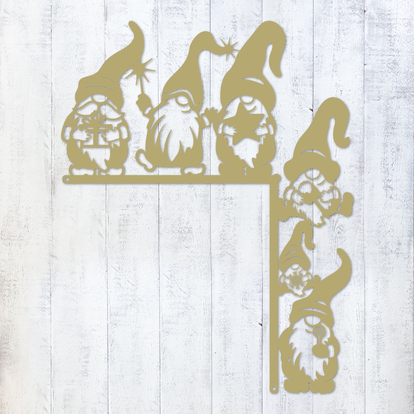 Christmas Door Corner Decor Christmas Gnome 3 / Gold - RealSteel Center