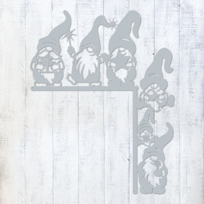 Christmas Door Corner Decor Christmas Gnome 3 / Textured Silver - RealSteel Center