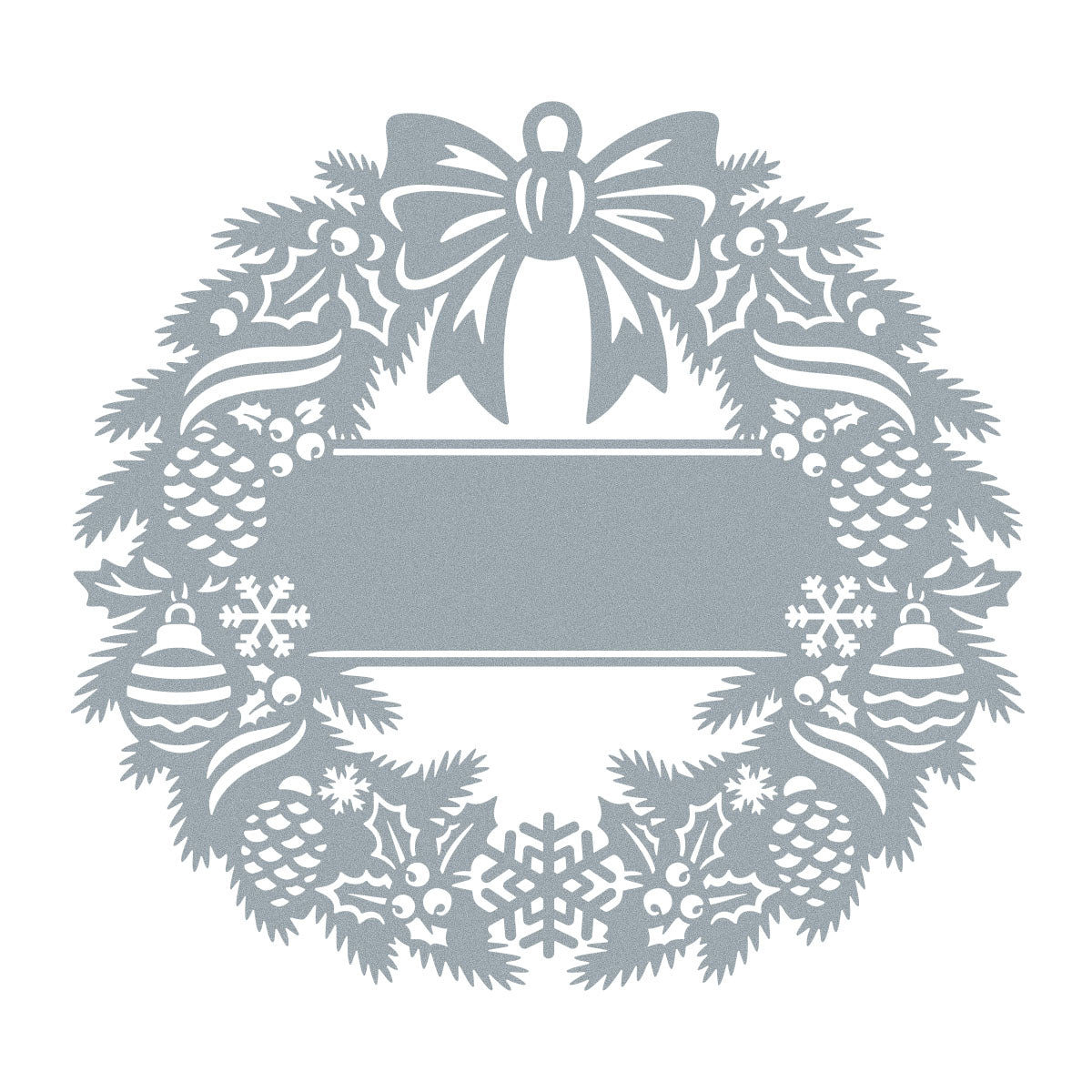 Elegant Classic Christmas Wreath Monogram (Pinecones)