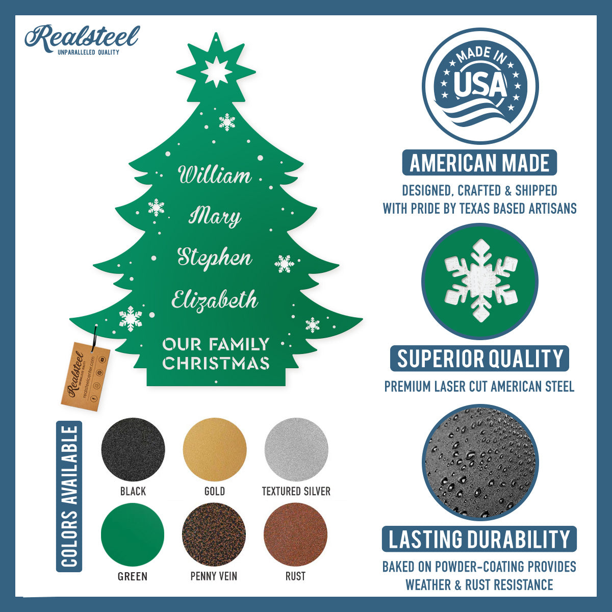 Family Christmas Tree Monogram  - RealSteel Center