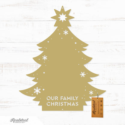 Family Christmas Tree Monogram 18" / Gold - RealSteel Center