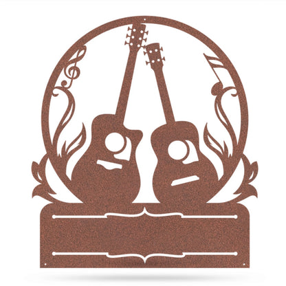 Guitars Monogram 16"x18" / Rust - RealSteel Center