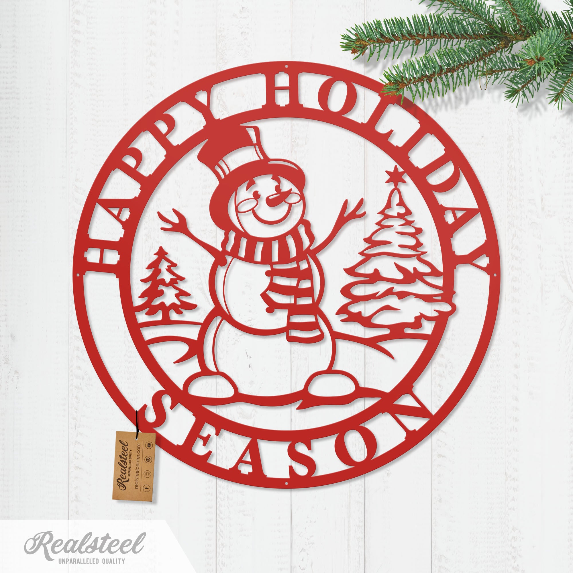 The Happy Holiday Season Snowman 18" / Black - RealSteel Center