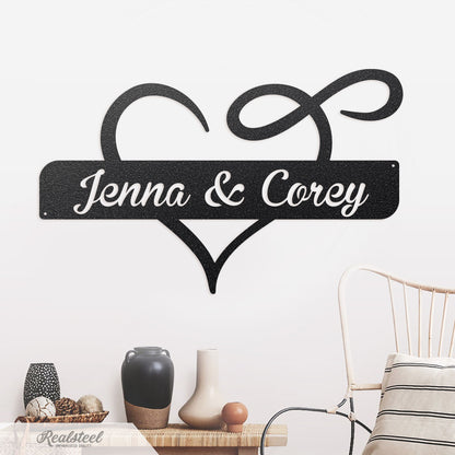 Personalized Infinity Heart Monogram - RealSteel Center