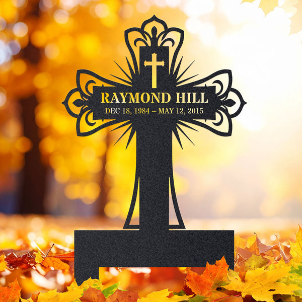 Memorial Cross Grave Marker - RealSteel Center