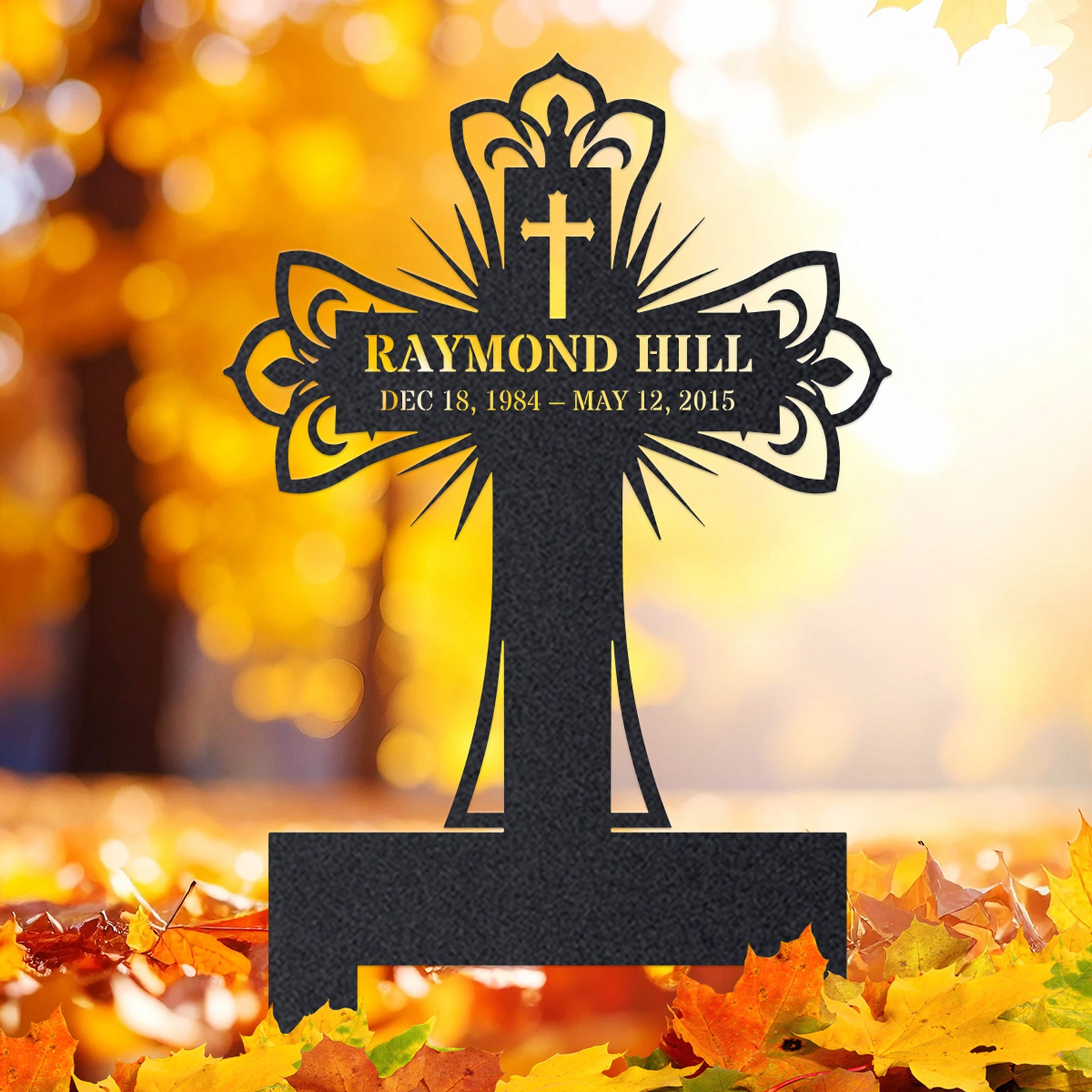 Memorial Cross Grave Marker - RealSteel Center