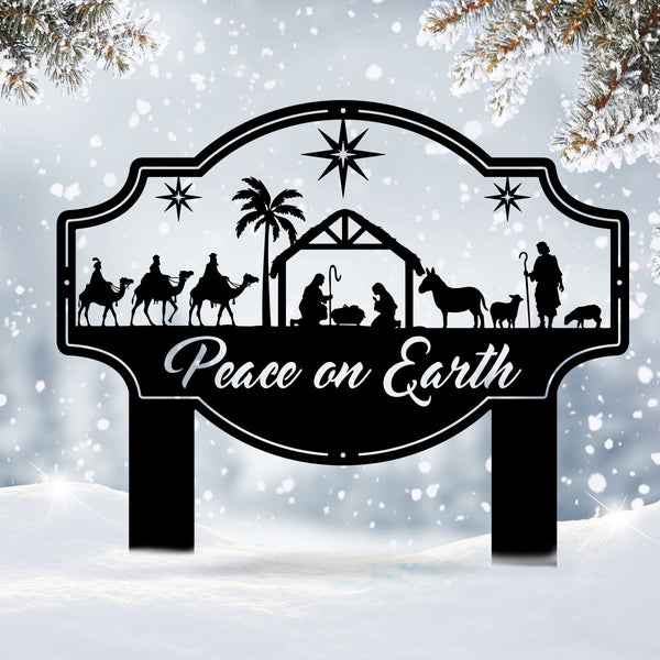 Peace on Earth Nativity Monogram - RealSteel Center