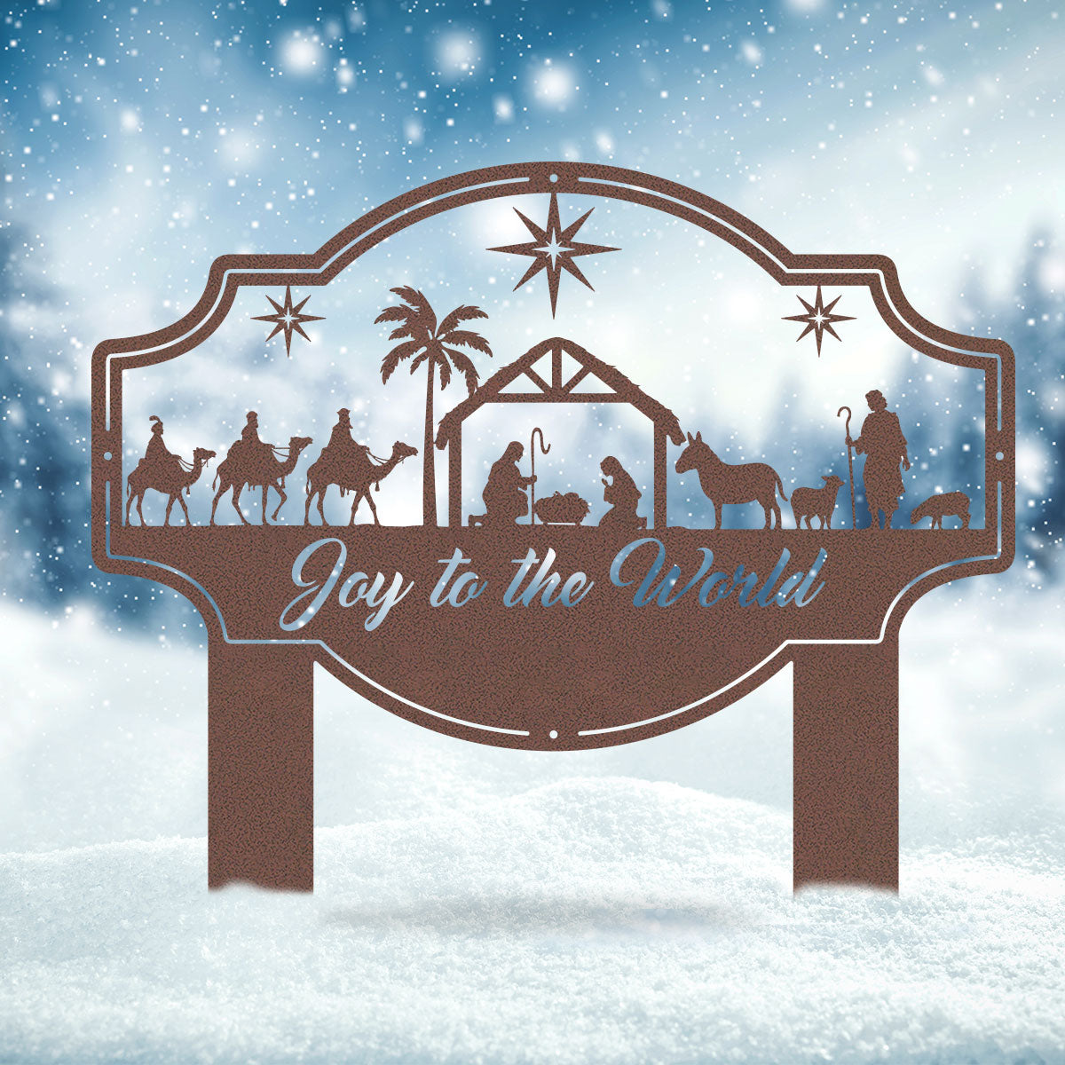 Peace on Earth Nativity Monogram