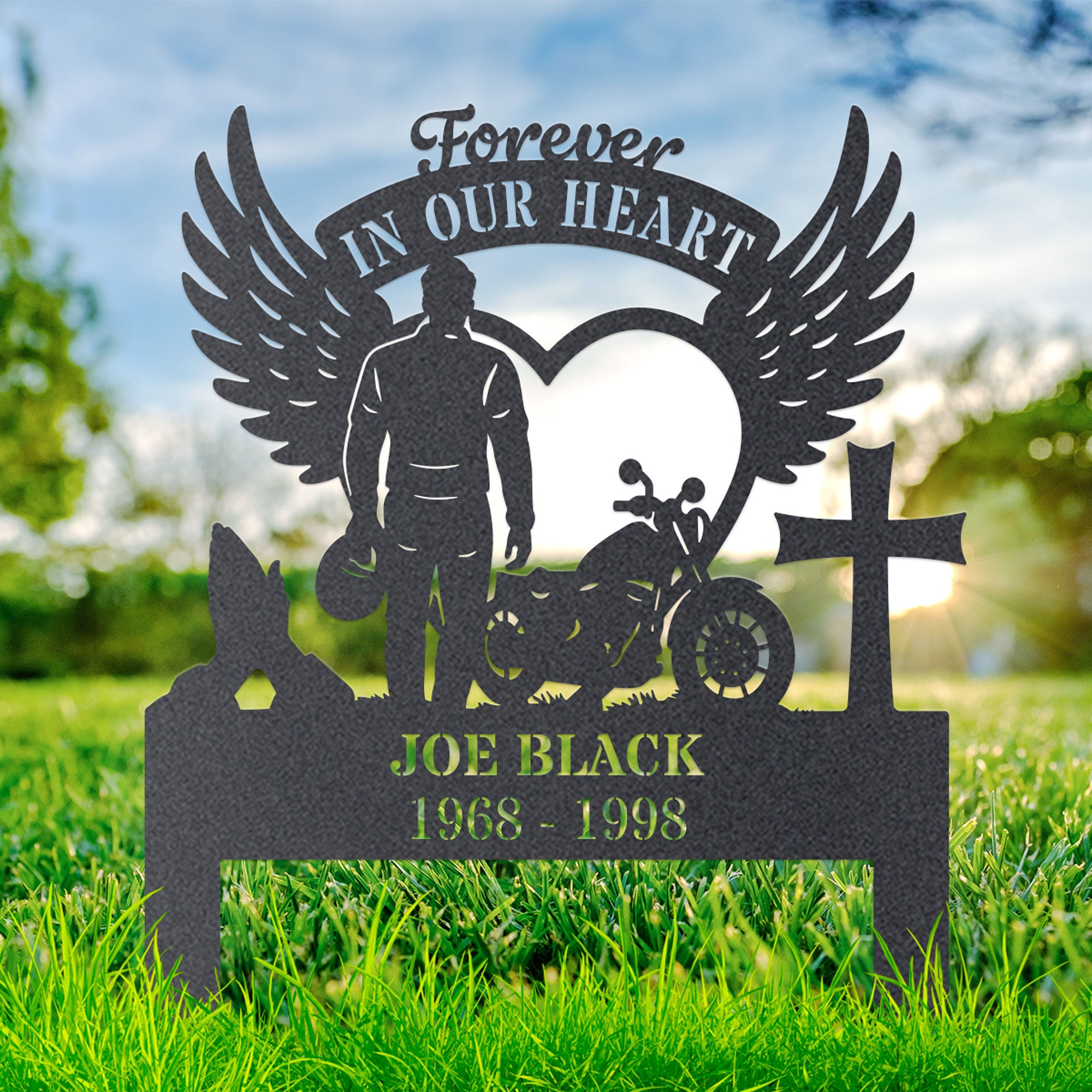 Monument Sign Rider Ride Forever Metal Memorial Tribute Sign – RealSteel Center