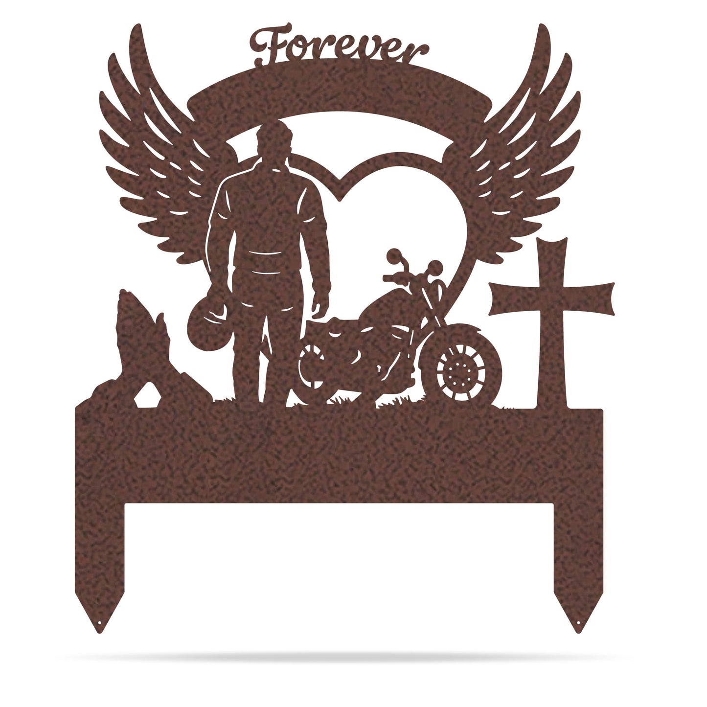 Memorial Stakes - Ride Forever Metal Memorial Sign V1-21”x 24" / Penny Vein - RealSteel Center