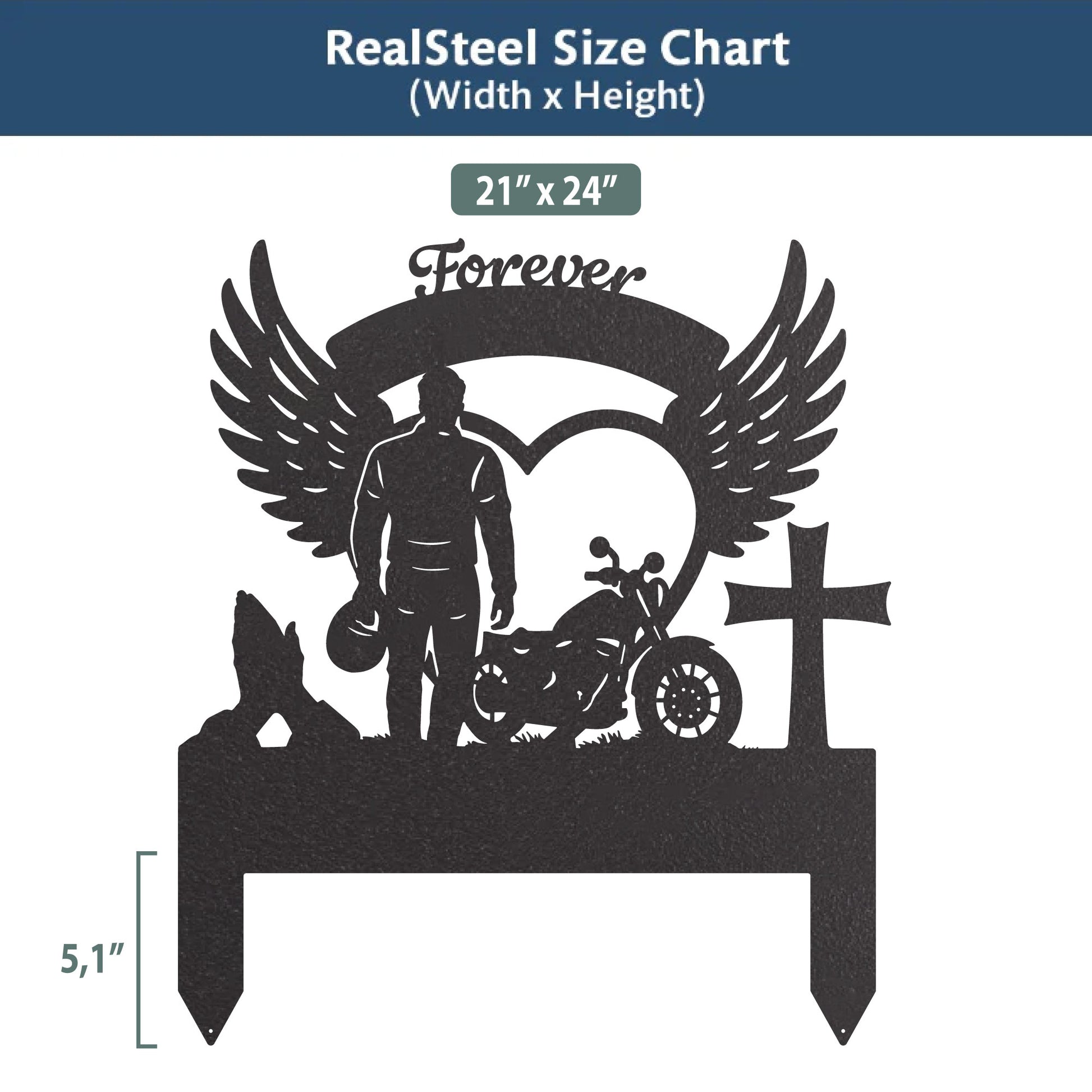 Memorial Stakes - Ride Forever Metal Memorial Sign - RealSteel Center