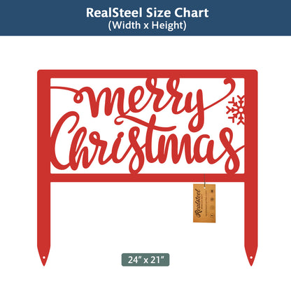 Merry Christmas Steel Stake Sign  - RealSteel Center