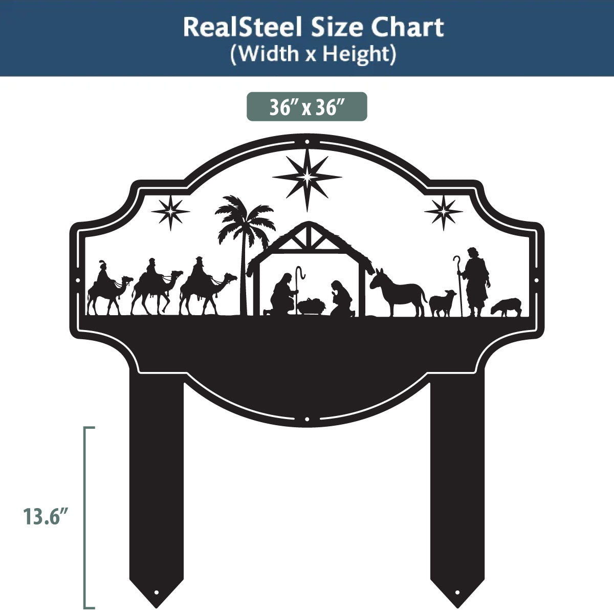Peace on Earth Nativity Monogram - RealSteel Center