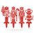 Nutcracker Christmas Garden Stakes | Holiday Outdoor Yard Art Set Red - RealSteel Center